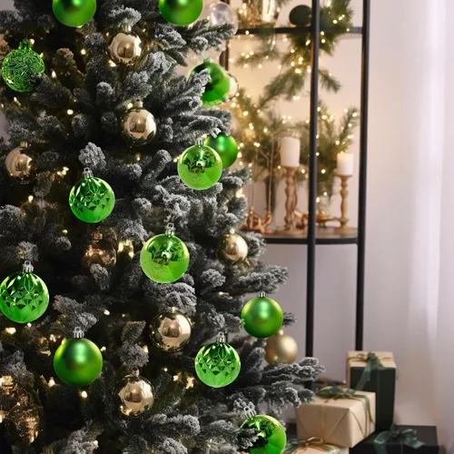 Miniatura 6 de 24 Esferas Navideñas de Champán Colgantes para Árbol, Adornos Irrompibles, Decoraciones de Temporada para Decoración de Árbol, Fiestas y Navidad