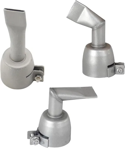 Boquilla de pistola de calor, juego de 3 pistolas de soldadura de aire caliente de 0.787 pulgadas, punta de boquilla de soldadura plana de 90 a 120