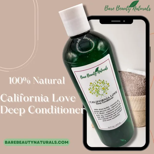 Miniatura 4 de 100% Natural California Love Deep Conditioner- Cowash- Smoothing Deep Conditioner- Curls- Detangler- Low Porosity Hair (16 Fluid Ounces, pump top)