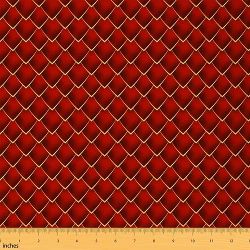 Miniatura 24 de Castle Fairy Diamond Lattice Decorative Fabric Geometric Fishscale Sewing Craft for Girls Women Modern Minimalist Abstract Outdoor Fabric Home DIY