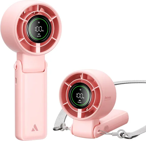 Miniatura 11 de Aecooly Ventilador turbo portátil de mano, batería de 5000 mAh [tiempo de enfriamiento máximo de 22 horas] Mini ventilador recargable USB, pequeño