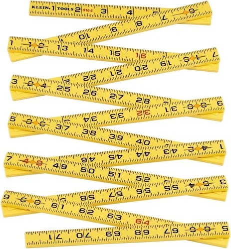Miniatura 5 de Klein Tools 910-6 Regla plegable de 6 pies, fibra de vidrio duradera, lectura