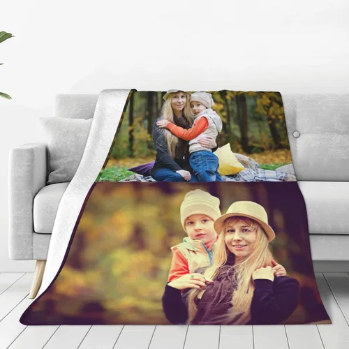 Miniatura 14 de Mantas de franela personalizadas, collage de imágenes, mantas de ropa de cama personalizadas para familia, día de la madre, regalo de cumpleaños