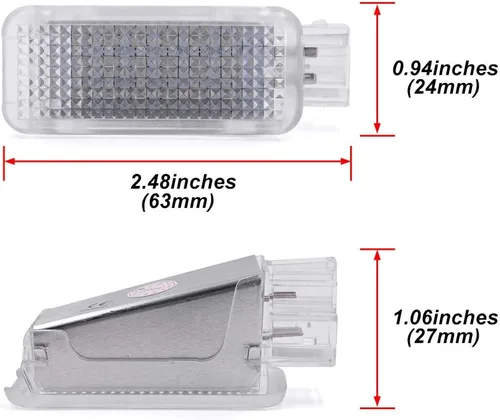 Miniatura 7 de Golf GTI MK5 MK6 Lámpara de Cortesía LED Interior para VW Touareg Eos Passat B5 B6 CC Golf 4/5/6 Sharan Beetle Caja de Guantes Roja Lámparas de Pie