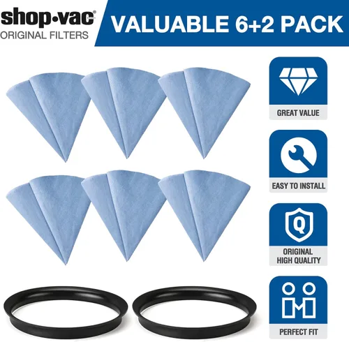 Miniatura 4 de Shop-Vac 90107 Filtro de disco de papel reutilizable para la mayoría de aspiradoras Shop-Vac en húmedo/seco de 5 galones y más, piezas de repuesto