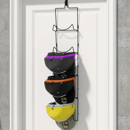 Miniatura 4 de LINFIDITE Paquete de 10 soportes para colgar sombreros, organizador flexible con múltiples ganchos, montado en la pared, sobre la puerta, para gorra
