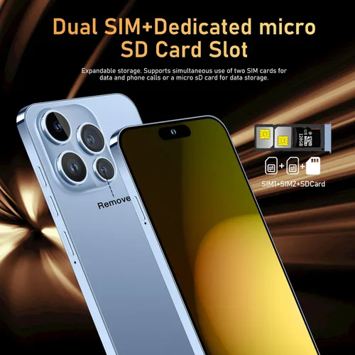 Miniatura 5 de Huness 14PROMA X Smartphone Teléfono Celular Desbloqueado, Batería 6800mAh Pantalla HD de 6.82" Teléfonos Desbloqueados, 16+512GB Android 14