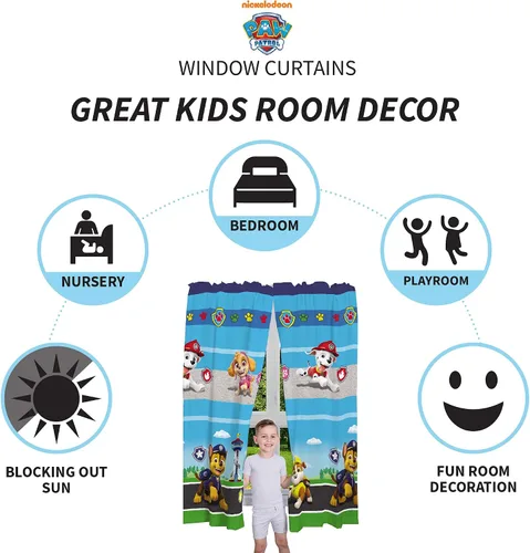 Miniatura 3 de Franco Juego de cortinas para habitación de niños, 82 x 63 pulgadas, Batman
