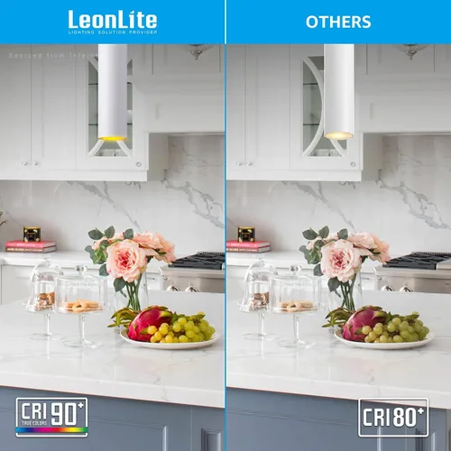 Miniatura 4 de LEONLITE Luces colgantes LED con clase, estilo minimalista moderno, caja J integrada para repuesto de luz de techo empotrada, ajuste de agujero