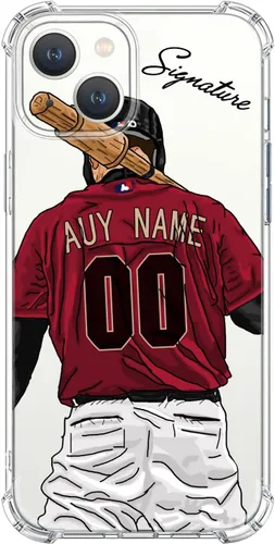 Miniatura 22 de Funda de béisbol transparente con nombre y número personalizados para iPhone 17 Air 16 15 Pro Max 14 13 Mini 12 11 Xs Xr SE3 8 7 6 Plus, con 4