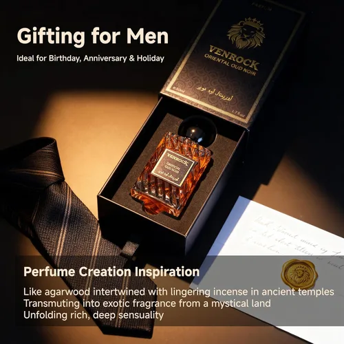 Miniatura 8 de Venrock Oriental Oud Noir EDP Spray 1.7 fl oz – Perfume oriental Woody para hombre, aroma árabe de larga duración, premium para ocasiones especiales