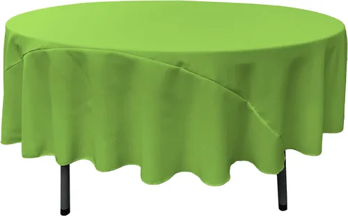 Miniatura 163 de LA Linen - Mantel redondo lavable de popelina de poliéster, resistente a manchas y arrugas, 51", mantel de tela para comedor, cocina, fiesta, Negro