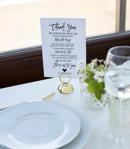 Miniatura 7 de Your Main Event Prints 50 tarjetas de agradecimiento de boda, perfectas para añadir a centros de mesa y decoraciones de boda para recepciones