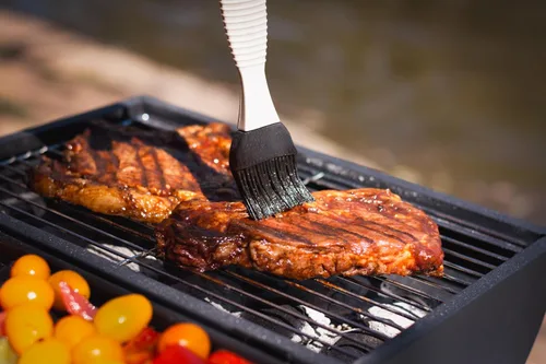 Miniatura 6 de AGG - Parrilla de carbón portátil – Combo de barbacoa y parrilla de mesa 2 en 1 – Mini parrilla compacta para camping, balcón y portón trasero