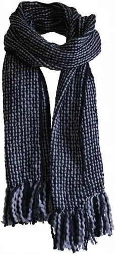 Miniatura 20 de Tumia LAC - Bufanda de lujo extra larga gruesa a rayas - Hecho a mano y muy cálido - Unisex