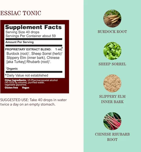 Miniatura 3 de Herbs Etc. Essiac Tonic Classic - Extracto líquido – Fórmula de hierbas Ojibwa para una limpieza de todo el cuerpo – Apoya las vías