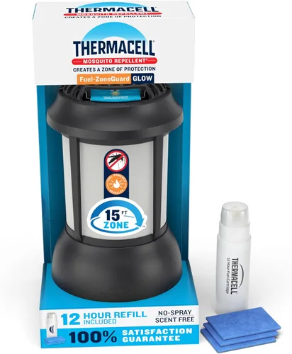 Thermacell - Linterna repelente de mosquitos; repelente de mosquitos sin aerosol para patios; incluye 12 horas de protección; sin olor, alternativa