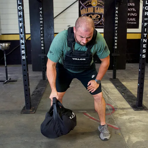 Miniatura 5 de Valor Fitness Self- Fill Sandbags- Stone & Atlas Style - Built in Filler Bags 50,70, 100 or 200 lb Options Strength Training Workouts