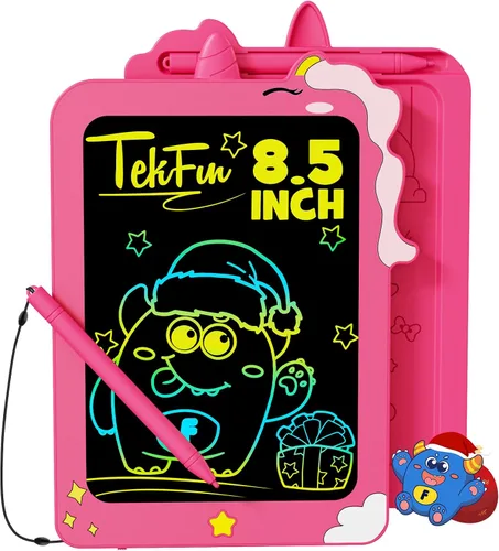 Miniatura 12 de TEKFUN Tableta de escritura LCD para niños, tablero de garabatos, juguetes de dinosaurio, juguetes esenciales de viaje para niños y niñas de 3, 4