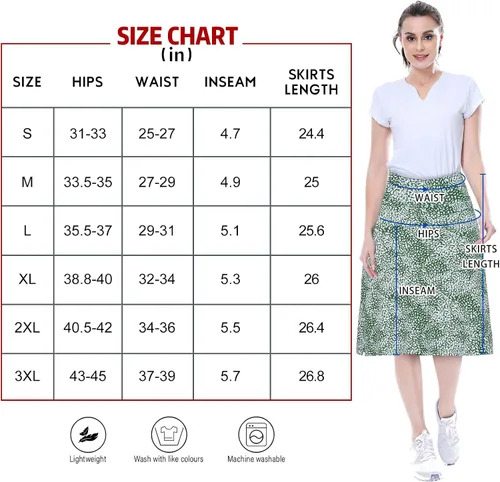 Miniatura 5 de beroy Faldas de falda de longitud media para mujer con 3 bolsillos, faldas modestas para mujer, falda pantalón de 24 pulgadas hasta la rodilla