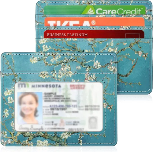 Miniatura 128 de Fintie Billetera delgada y minimalista para bolsillo frontal, con bloqueo RFID, tarjetero y ventana de identificación, para hombre o mujer