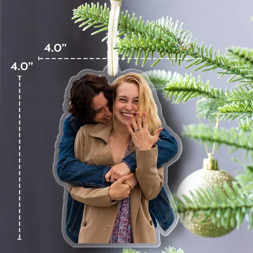 Miniatura 6 de Adorno de Navidad personalizado de acrílico con foto personalizada 2025 - Adorno de Navidad con forma personalizada, idea para las festividades