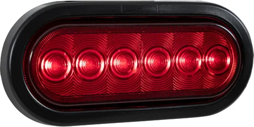 Miniatura 4 de Buyers Products - Kit de luz de parada/giro/cola ovalada roja de 6 pulgadas con 6 LED, incluye ojal y enchufe