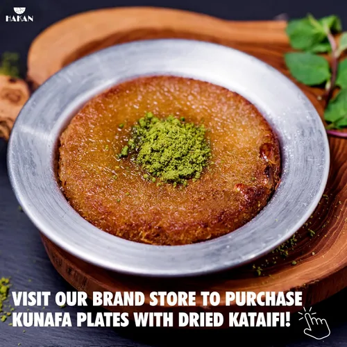 Miniatura 5 de Hakan Kunafa - Platos de servir para Kataifi Sartén de aluminio para hornear y servir Kunefe Molde para masa Knafeh Phyllo Fillo Plato
