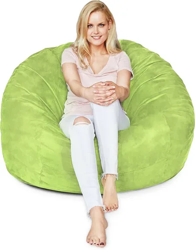 Miniatura 47 de Lumaland - Lujoso puf gigante de 1,8 m con funda de microgamuza, ultra suave, relleno de espuma, lavable, XL, para niños, adolescentes, adultos