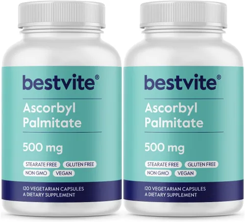 Miniatura 8 de BESTVITE Palmitato de ascorbilo 500 mg (120 cápsulas vegetarianas) - Sin estearatos - Sin rellenos - Sin agentes de flujo
