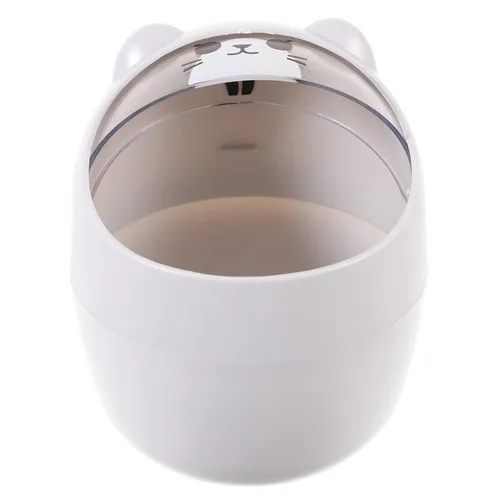 Miniatura 5 de VANZACK Mini bote de basura con tapa, papelera de escritorio, cubos de basura pequeños para escritorio