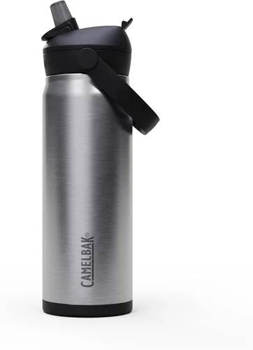 Miniatura 45 de CamelBak - Thrive - Botella de agua con tapa y pajilla, 20 onzas - Aislante de acero inoxidable, color negro