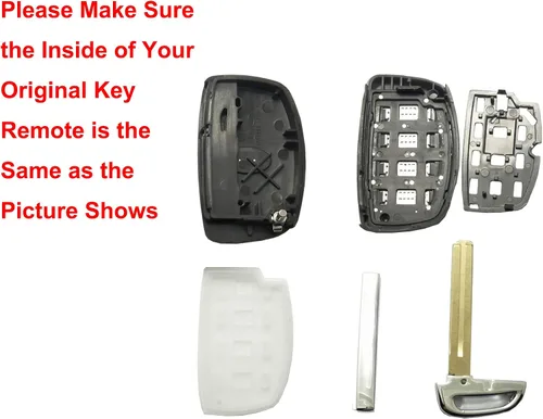 Miniatura 3 de Horande Funda de repuesto para llavero para Hyundai Sonata Tucson Elantra sin llave