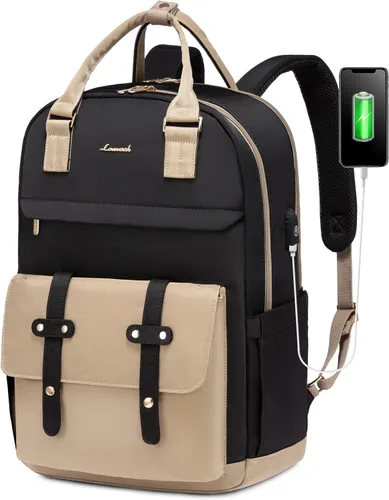 Miniatura 42 de LOVEVOOK - Mochila de computadora portátil para mujeres y niñas, mochila de 15.6 pulgadas impermeable para estudiantes, linda bolsa para libros