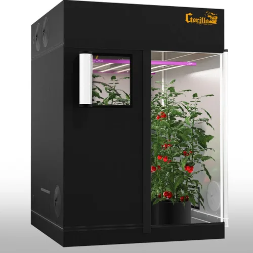 Gorilla Grow Tienda Pro 5' x 5' x 6'11 a 7'11 con Kit de Extensión Incluido - La Tienda de Cultivo Interior Premium Más Alta, Lona Gorilla Más