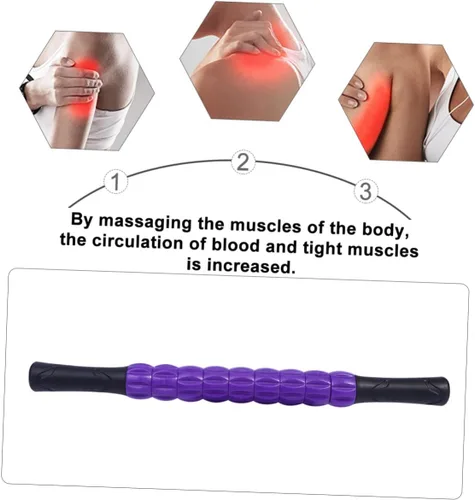Miniatura 7 de TIDTALEO Práctico rodillo muscular para masaje de tejido profundo, rueda de relajación de plástico para hombres y mujeres, mango ergonómico