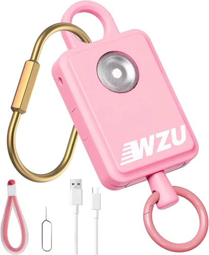 Miniatura 7 de Alarma de seguridad personal grabable – Alarma de autodefensa certificada por la FCC con 2 modos de emergencia – Estroboscópico LED recargable