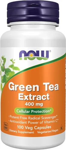 Miniatura 10 de Suplementos NOW Foods, extracto de té verde 400 mg con vitamina C para dieta, protección celular*, 250 cápsulas vegetales