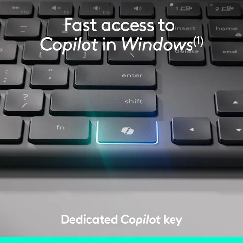 Miniatura 2 de Logitech Signature Slim MK955 Combo para Negocios Edición Copilot, Copilot de Microsoft, Copilot en Windows, Teclado y Mouse Inalámbricos