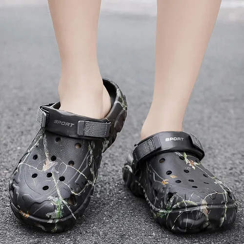 Miniatura 5 de SECHRITE - Zuecos deportivos para hombre, sandalias para deportes al aire libre, zapatos de agua para la playa, sandalias ligeras y cómodas
