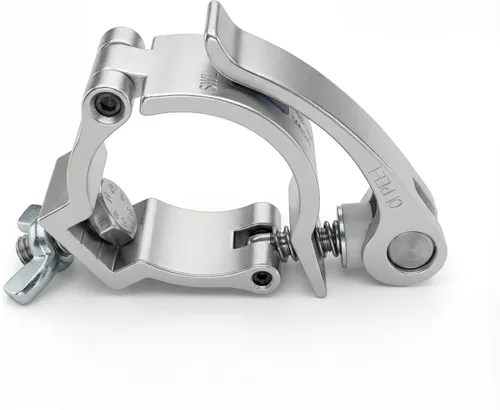 Miniatura 16 de Abrazaderas giratorias dobles de alta resistencia, abrazadera de poste de aluminio negro y montaje de luz de abrazadera, gancho de 110 libras