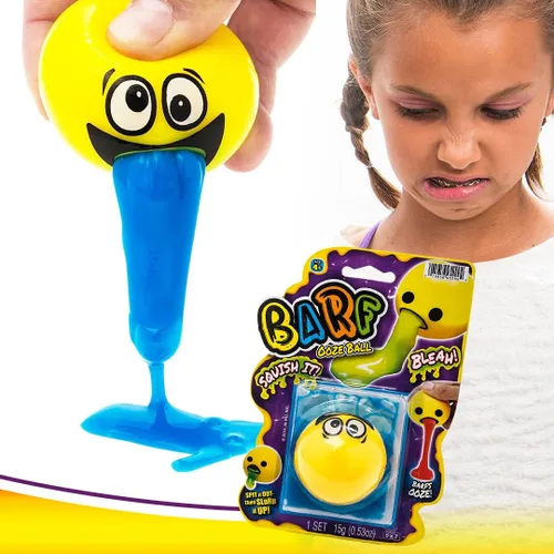 Miniatura 6 de JA-RU Barf Ooze Ball (paquete de 4) bolas de slime – Bola de estrés blanda con slime en el interior, juguete para apretar, divertidos regalos