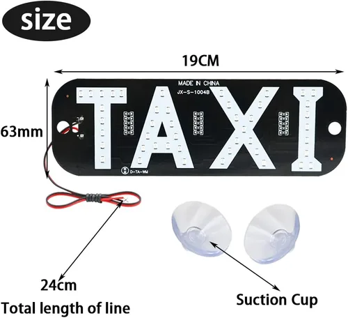 Miniatura 2 de 2 unids Taxi Led coche parabrisas cabina indicador lámpara 12V taxi signo bombilla parabrisas taxi guía luces (azul)