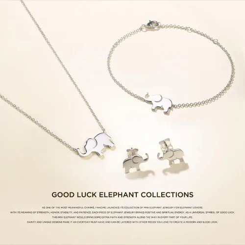 Miniatura 6 de FANCIME Lucky Elephant Bracelet 925 Sterling Silver High Polished Mini Small Elephant Charm Family Link Bracelet Jewelry Birthday Gifts For Women