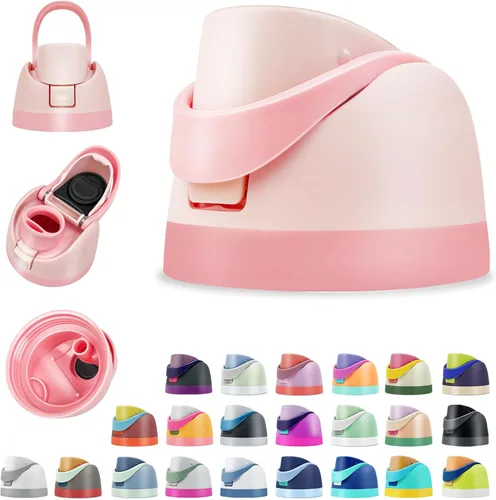 Miniatura 17 de Tapa de repuesto compatible con botella de agua Owala FreeSip a prueba de fugas, tapa abatible reutilizable, accesorio para vasos de 16 onzas, 24