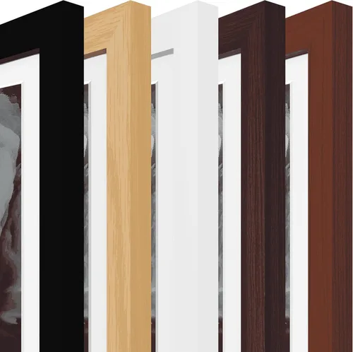 Miniatura 7 de Frame Amo Marco de póster de madera maciza de 13 x 19 pulgadas, color natural, tapete blanco para imagen de 11 x 17 pulgadas, parte frontal