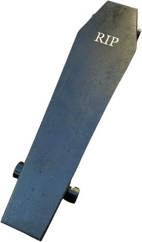 Miniatura 5 de Coffin Death Tarot Monopatín negro Longboard 42x12 Coffin Croozer