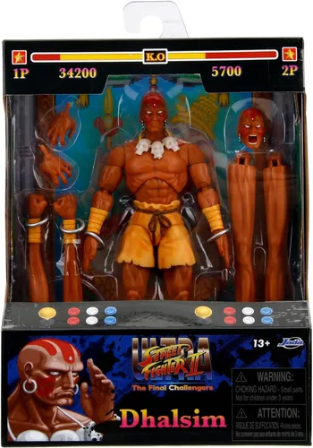 Miniatura 4 de Jada Street Fighter 6" Figura de Acción de Dhalsim, Juguetes para Niños y Adultos