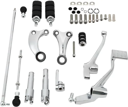 Miniatura 9 de TCT-MOTORPARTS Controles delanteros con clavijas, palancas y varillas para Harley Sportster XL1200 2004-2013 XL1200C 2004-2008 Cromo