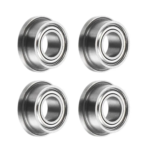 Miniatura 19 de uxcell Rodamiento de bolas con brida FR156ZZ, 20 rodamientos de brida ABEC1 de doble blindaje de acero cromado de 3/16" x 5/16" x 1/8
